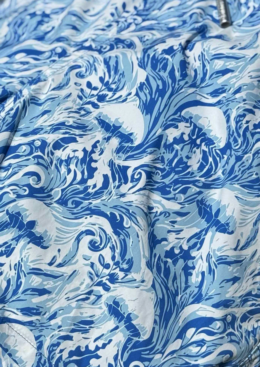 Bañador de estampado propio Flamenco Maltés a bordo, mar Mediterráneo
